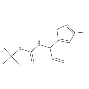tert-butyl N-[1-(4-methylthiophen-2-yl)-2-oxoethyl]carbamate结构式