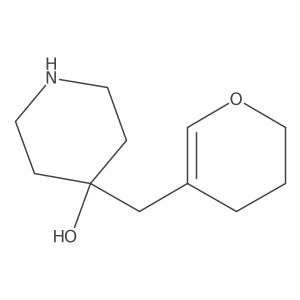 4-[(3,4-dihydro-2H-pyran-5-yl)methyl]piperidin-4-ol Structure