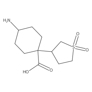 4-Amino-1-(1,1-dioxo-1lambda6-thiolan-3-yl)cyclohexane-1-carboxylic acid结构式