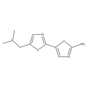 5-{5-[(Dimethylamino)methyl]-1,3-thiazol-2-yl}-1,3-oxazol-2-amine Structure