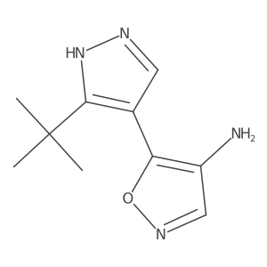 5-(3-tert-butyl-1H-pyrazol-4-yl)-1,2-oxazol-4-amine结构式