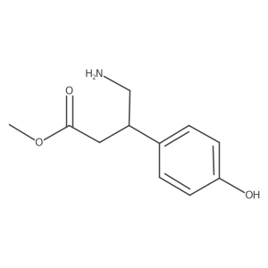 Methyl 4-amino-3-(4-hydroxyphenyl)butanoate结构式