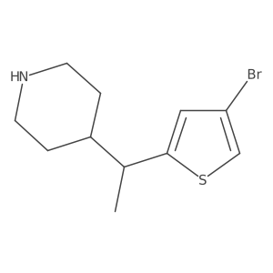 4-[1-(4-Bromothiophen-2-yl)ethyl]piperidine Structure