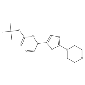 tert-butyl N-{1-[2-(morpholin-4-yl)-1,3-thiazol-5-yl]-2-oxoethyl}carbamate结构式