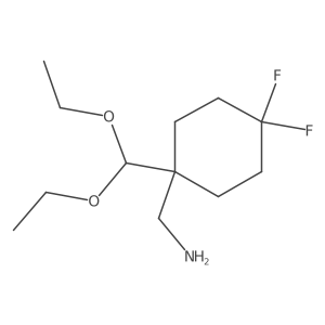 [1-(Diethoxymethyl)-4,4-difluorocyclohexyl]methanamine Structure