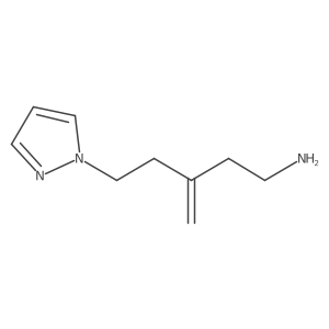 3-methylidene-5-(1H-pyrazol-1-yl)pentan-1-amine结构式
