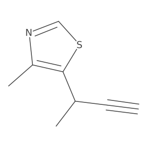 5-(But-3-yn-2-yl)-4-methyl-1,3-thiazole结构式