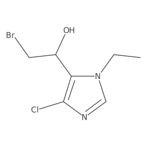 2-bromo-1-(4-chloro-1-ethyl-1H-imidazol-5-yl)ethan-1-ol结构式