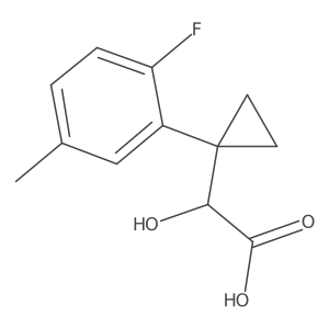 2-[1-(2-Fluoro-5-methylphenyl)cyclopropyl]-2-hydroxyacetic acid Structure