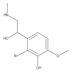 2-Bromo-3-[1-hydroxy-2-(methylamino)ethyl]-6-methoxyphenol Structure