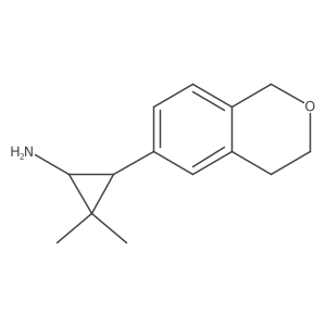 3-(3,4-dihydro-1H-2-benzopyran-6-yl)-2,2-dimethylcyclopropan-1-amine结构式