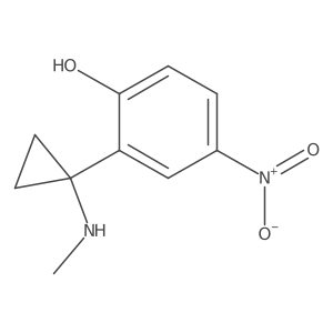 2-[1-(Methylamino)cyclopropyl]-4-nitrophenol结构式