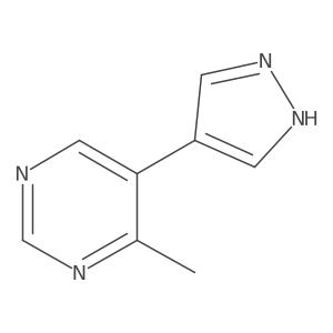 4-methyl-5-(1H-pyrazol-4-yl)pyrimidine Structure