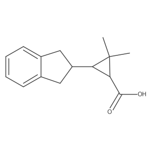 3-(2,3-dihydro-1H-inden-2-yl)-2,2-dimethylcyclopropane-1-carboxylic acid Structure