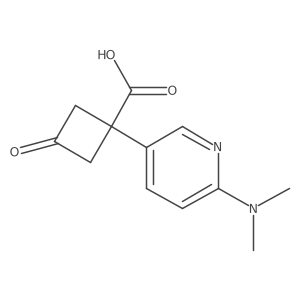 1-[6-(Dimethylamino)pyridin-3-yl]-3-oxocyclobutane-1-carboxylic acid Structure