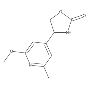 4-(2-Methoxy-6-methylpyridin-4-yl)-1,3-oxazolidin-2-one结构式
