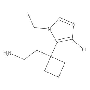 2-[1-(4-chloro-1-ethyl-1H-imidazol-5-yl)cyclobutyl]ethan-1-amine结构式