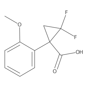 2,2-Difluoro-1-(2-methoxyphenyl)cyclopropane-1-carboxylic acid Structure