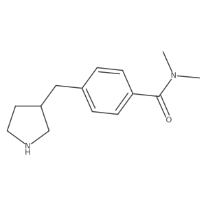 N,N-dimethyl-4-[(pyrrolidin-3-yl)methyl]benzamide结构式