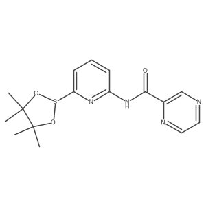 N-[6-(4,4,5,5-tetramethyl-1,3,2-dioxaborolan-2-yl)pyridin-2-yl]pyrazine-2-carboxamide Structure