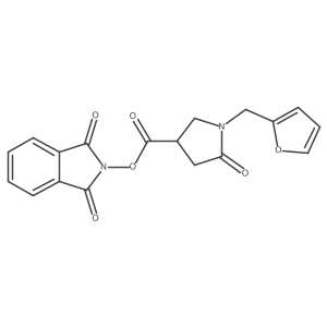 1,3-dioxo-2,3-dihydro-1H-isoindol-2-yl 1-[(furan-2-yl)methyl]-5-oxopyrrolidine-3-carboxylate结构式