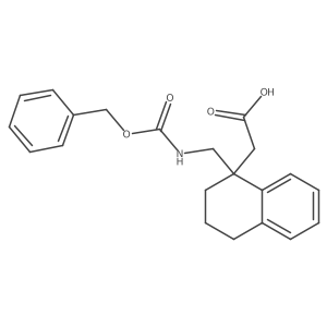 2-[1-(Phenylmethoxycarbonylaminomethyl)-3,4-dihydro-2H-naphthalen-1-yl]acetic acid结构式