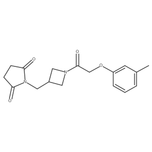 1-((1-(2-(m-Tolyloxy)acetyl)azetidin-3-yl)methyl)pyrrolidine-2,5-dione Structure