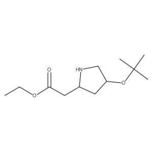ethyl 2-[(2S,4R)-4-(tert-butoxy)pyrrolidin-2-yl]acetate结构式