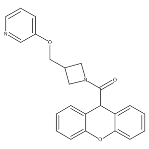 3-{[1-(9H-xanthene-9-carbonyl)azetidin-3-yl]methoxy}pyridine结构式