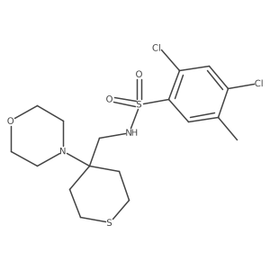 2,4-dichloro-5-methyl-N-{[4-(morpholin-4-yl)thian-4-yl]methyl}benzene-1-sulfonamide结构式