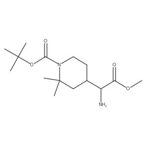 tert-Butyl 4-((S)-1-amino-2-methoxy-2-oxoethyl)-2,2-dimethylpiperidine-1-carboxylate Structure