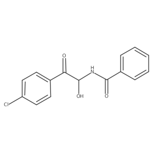 N-[2-(4-chlorophenyl)-1-hydroxy-2-oxoethyl]benzamide Structure