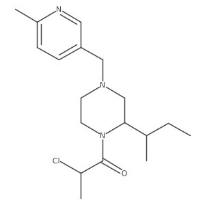 1-(2-(sec-Butyl)-4-((6-methylpyridin-3-yl)methyl)piperazin-1-yl)-2-chloropropan-1-one结构式