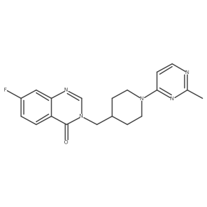 7-Fluoro-3-{[1-(2-methylpyrimidin-4-yl)piperidin-4-yl]methyl}-3,4-dihydroquinazolin-4-one Structure