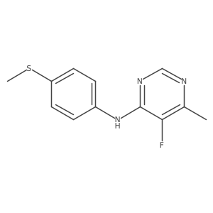 5-fluoro-6-methyl-N-[4-(methylsulfanyl)phenyl]pyrimidin-4-amine结构式
