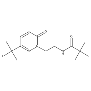 2,2-dimethyl-N-{2-[6-oxo-3-(trifluoromethyl)-1,6-dihydropyridazin-1-yl]ethyl}propanamide Structure