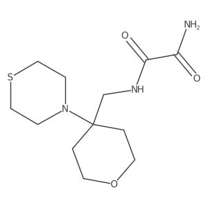 N'-{[4-(thiomorpholin-4-yl)oxan-4-yl]methyl}ethanediamide结构式