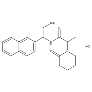 N-[2-amino-1-(naphthalen-2-yl)ethyl]-2-(2-oxopiperidin-1-yl)propanamide hydrochloride结构式