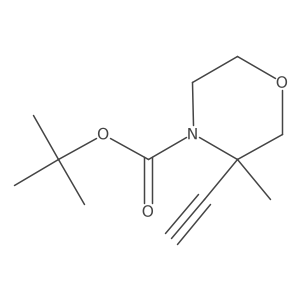 Tert-butyl 3-ethynyl-3-methylmorpholine-4-carboxylate Structure