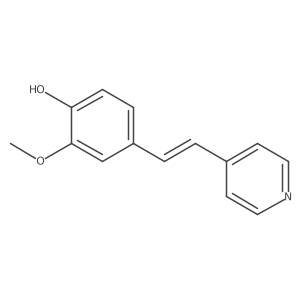 4-[2-(4-Pyridinyl)ethenyl]-2-methoxyphenol结构式