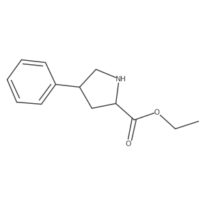 rac-ethyl (2R,4S)-4-phenylpyrrolidine-2-carboxylate结构式