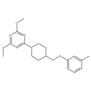2,4-Dimethoxy-6-(4-{[(2-methylpyridin-4-yl)oxy]methyl}piperidin-1-yl)-1,3,5-triazine Structure