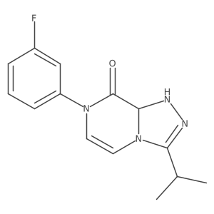 7-(3-Fluorophenyl)-3-propan-2-yl-1,8a-dihydro-[1,2,4]triazolo[4,3-a]pyrazin-8-one Structure