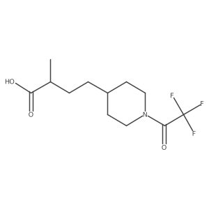 2-Methyl-4-[1-(2,2,2-trifluoroacetyl)piperidin-4-yl]butanoic acid Structure