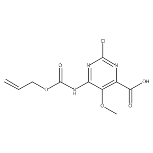 2-Chloro-5-methoxy-6-{[(prop-2-en-1-yloxy)carbonyl]amino}pyrimidine-4-carboxylic acid结构式