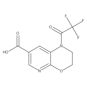 1-(2,2,2-trifluoroacetyl)-1H,2H,3H-pyrido[2,3-b][1,4]oxazine-7-carboxylic acid Structure