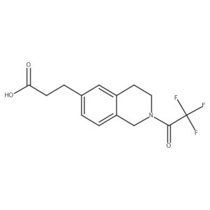 3-[2-(2,2,2-Trifluoroacetyl)-1,2,3,4-tetrahydroisoquinolin-6-yl]propanoic acid结构式