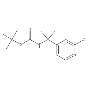tert-butyl N-[2-(2-chloropyridin-4-yl)propan-2-yl]carbamate结构式