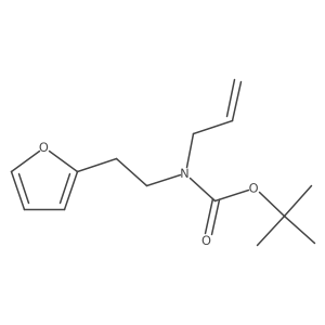 tert-butyl N-[2-(furan-2-yl)ethyl]-N-(prop-2-en-1-yl)carbamate结构式