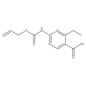 4-Ethyl-2-{[(prop-2-en-1-yloxy)carbonyl]amino}pyrimidine-5-carboxylic acid Structure